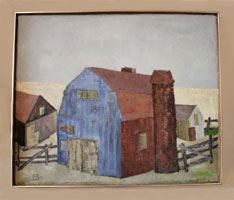 Blue Barn - Oil Paintings - Art - Ethel Sussman Art Gallery