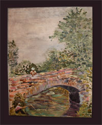 Stone Bridge over Stream - Oil Paintings - Art - Ethel Sussman Art Gallery