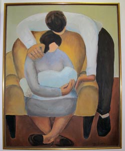 Parents And Baby - Oil Paintings - Art - Ethel Sussman Art Gallery