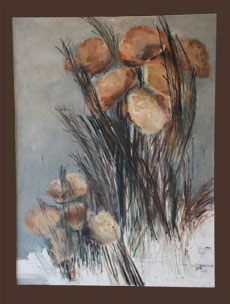 Brown Flowers - Oil Paintings - Art - Ethel Sussman Art Gallery