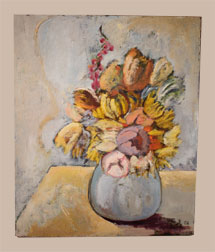 Flowers in Vase  - Oil Paintings - Art - Ethel Sussman Art Gallery