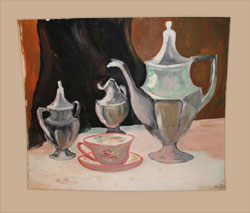 Tea Service Oil Paintings - Art - Ethel Sussman Art Gallery